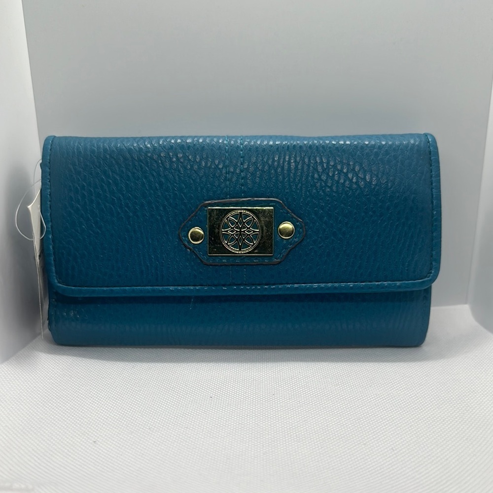 NWT George Leather Wallet Designer available colors :Green and Teal - Picture 9 of 16